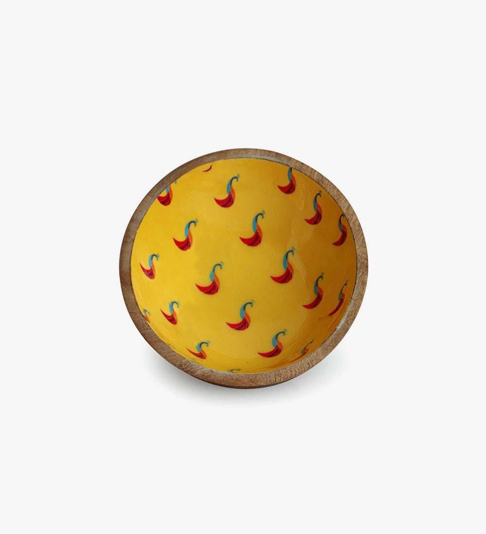 Vibrant Peacock Design Bowl