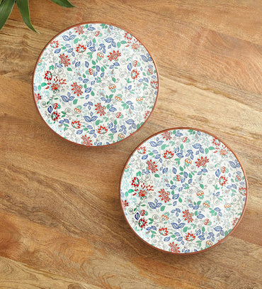 Floral Print Ceramic Plate