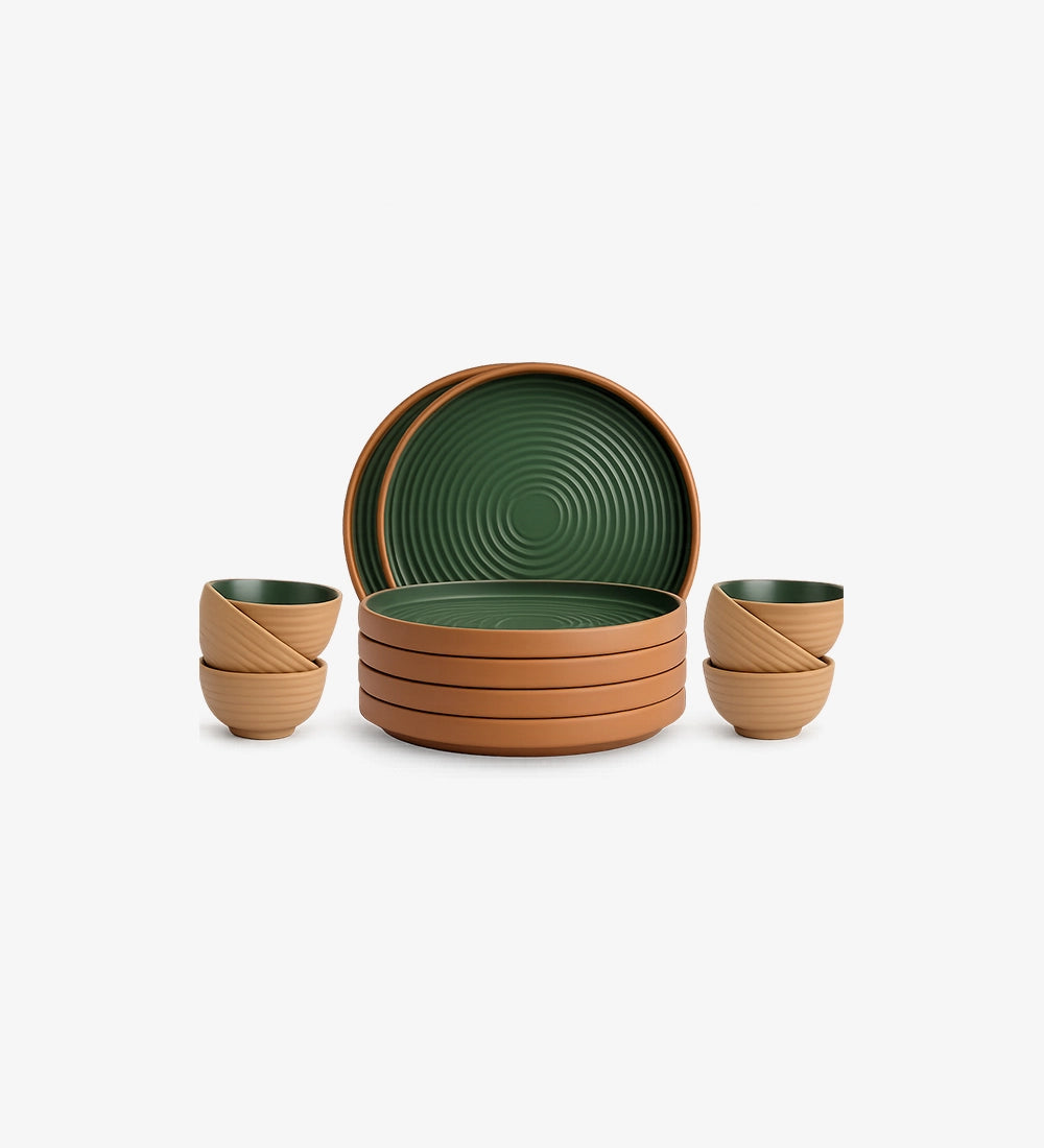 Textured Ceramic Dinner Set