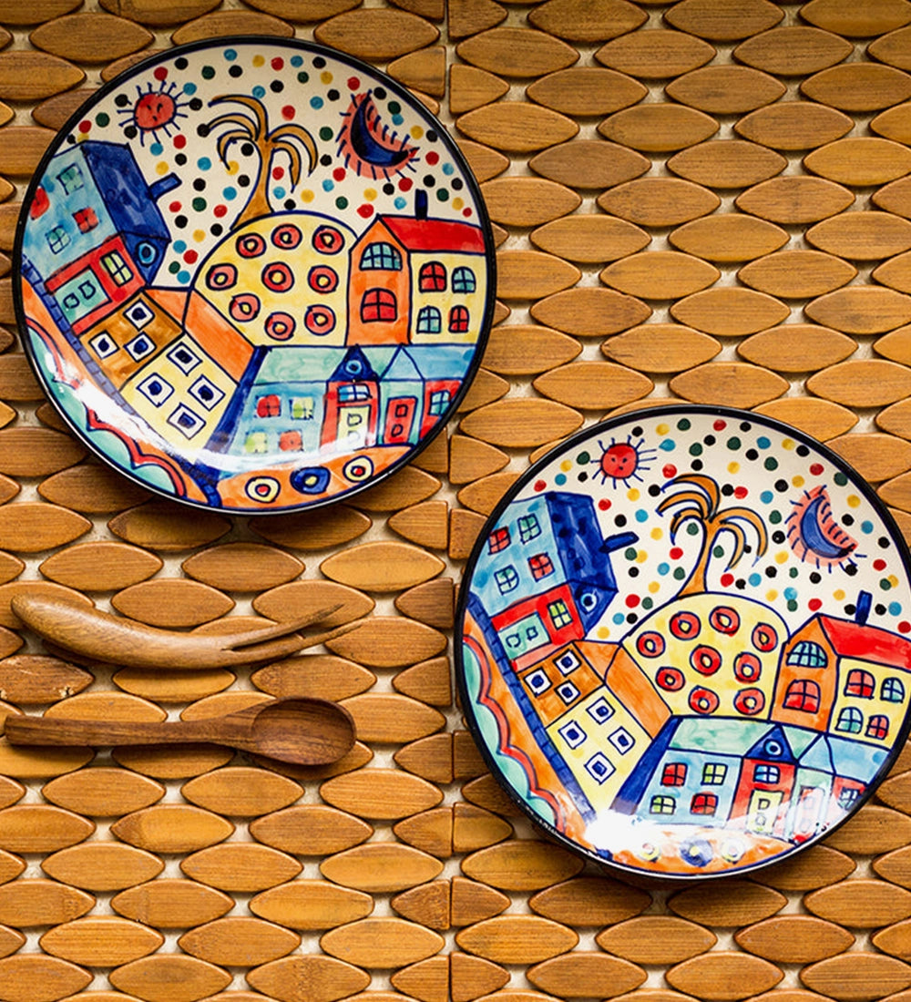 Vibrant Art Serving Plate