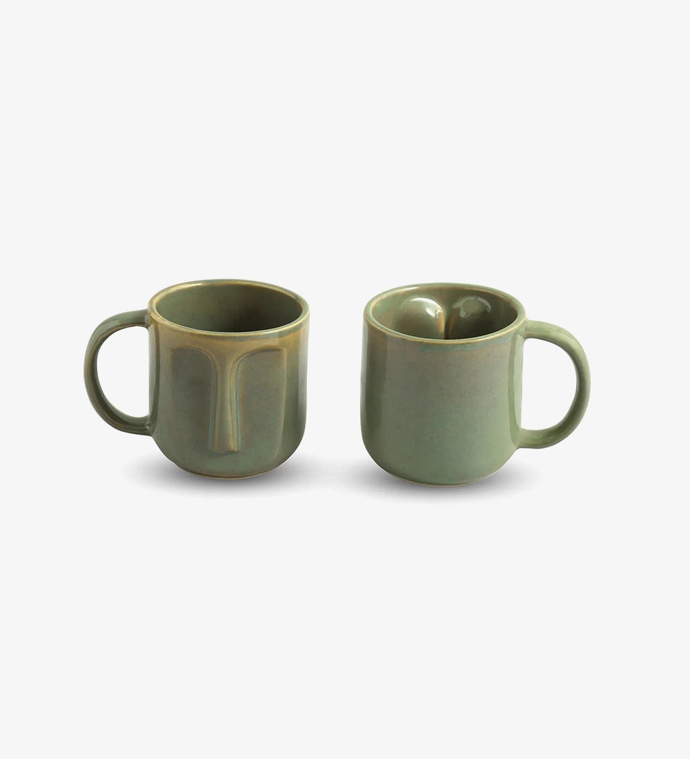 Geometric Ceramic Microwave Mugs