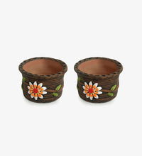 Round Printed Terracotta Planter