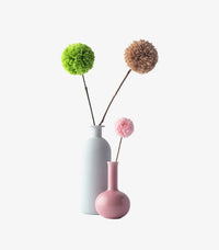 Multi Colored Pom pom Flower Ceramic Vase
