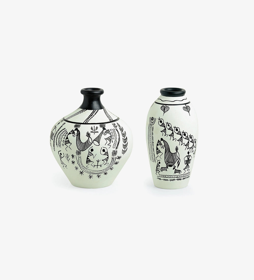 Decorative Folk Art Vase