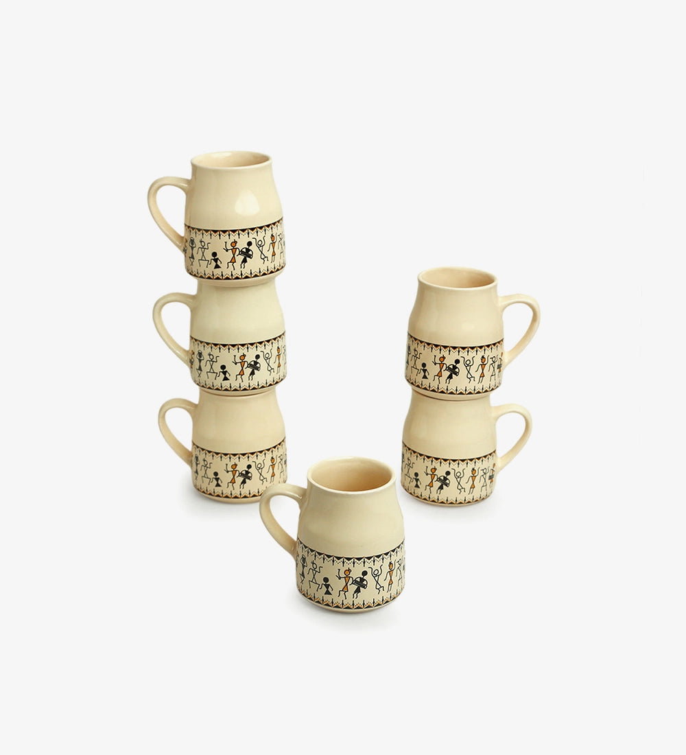 Warli Art Ceramic Mugs