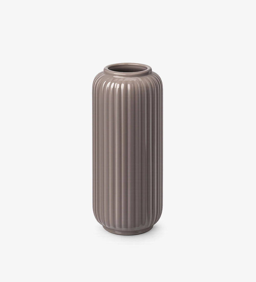 Ribbed Ceramic Flower Vase