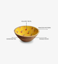Vibrant Peacock Design Bowl