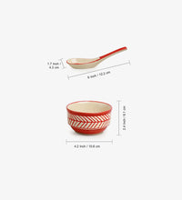 Striped Ceramic Spoon Bowl