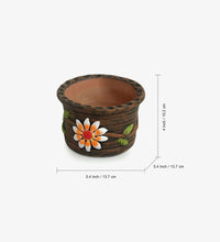 Round Printed Terracotta Planter