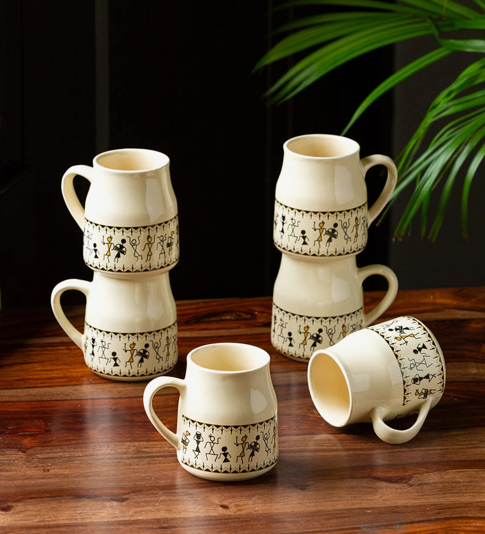Warli Art Ceramic Mugs