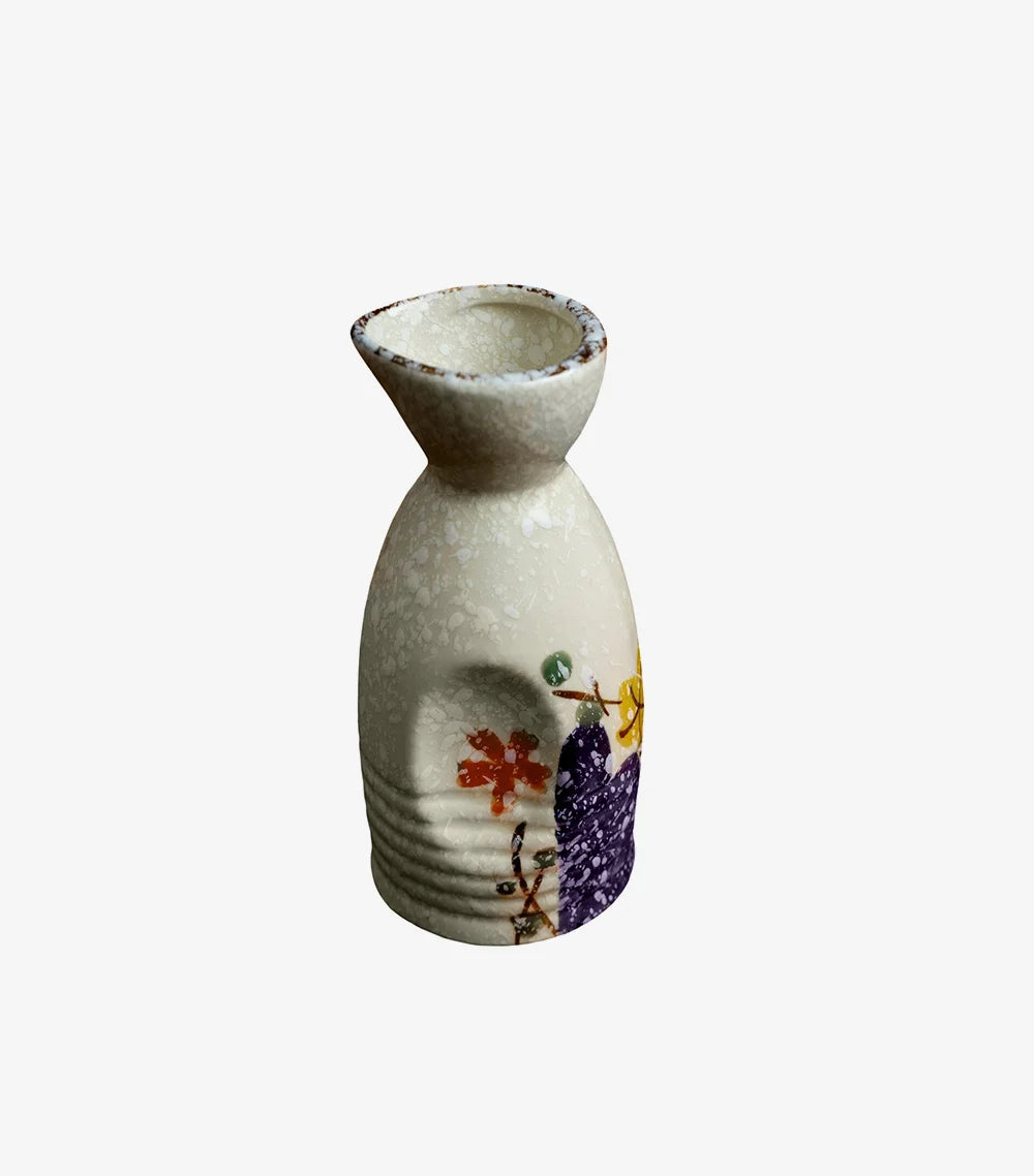 Ceramic Sake Bottle with Cork Screw Cap