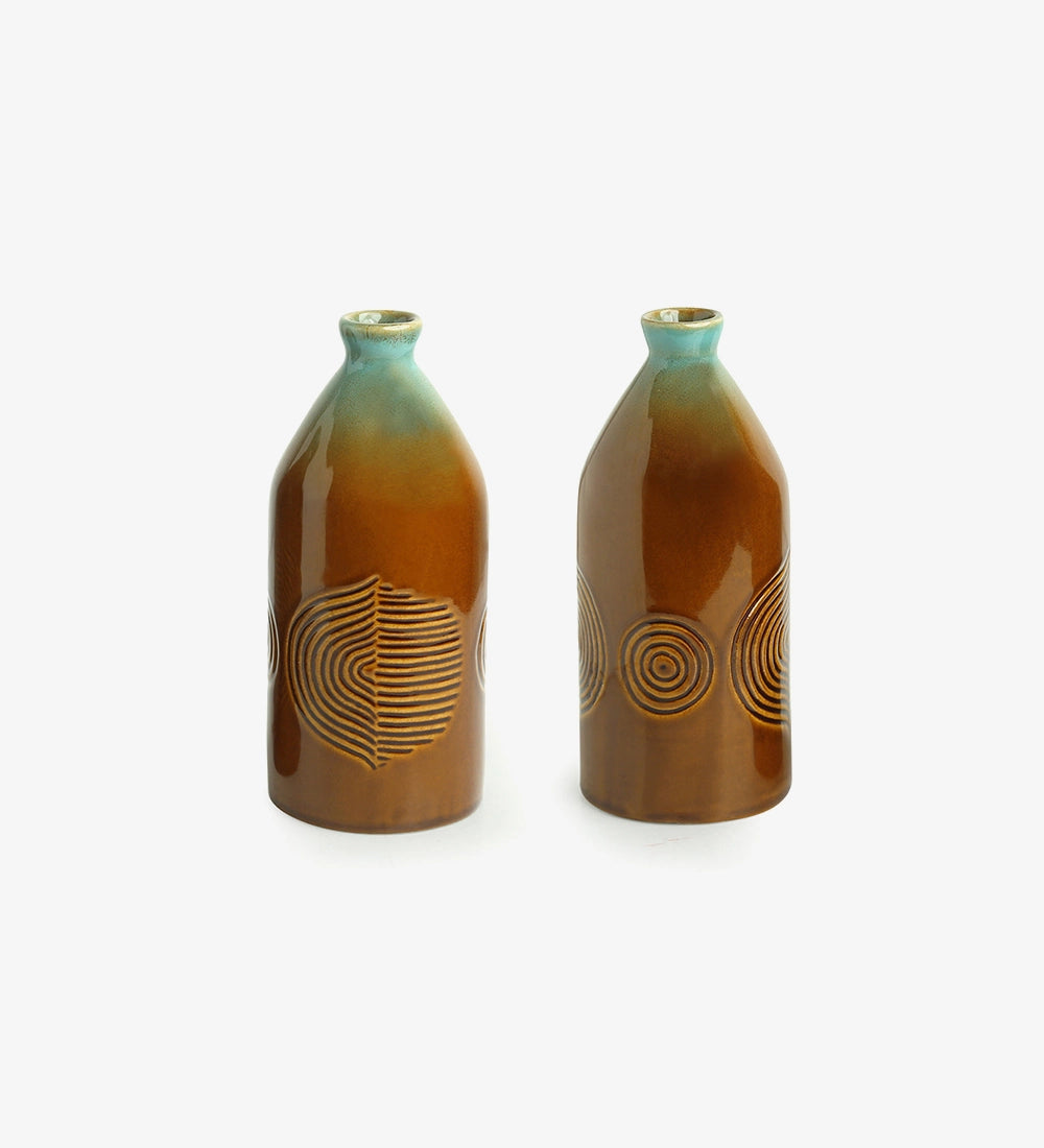 Hand-Engraved Ceramic Vase