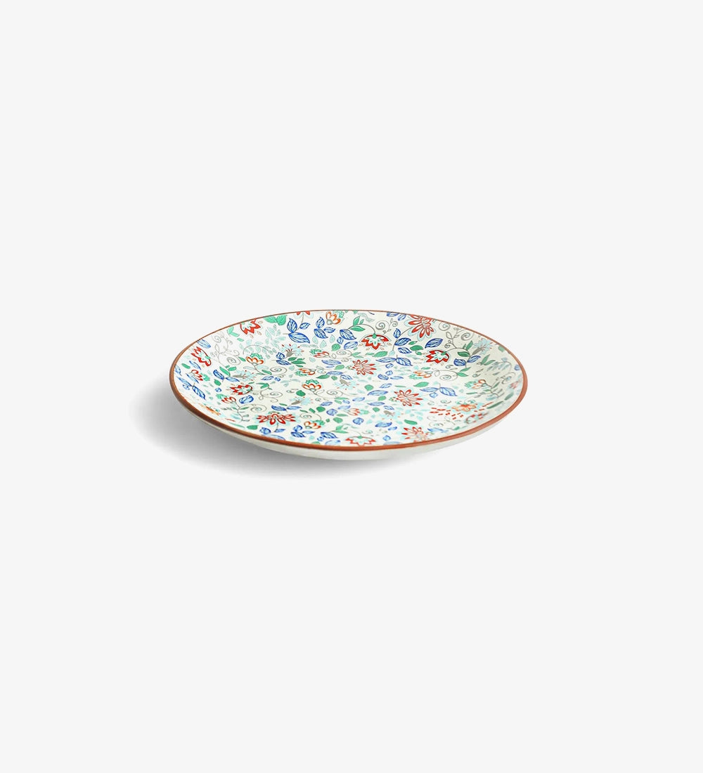 Floral Print Ceramic Plate