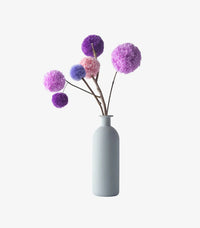 Multi Colored Pom pom Flower Ceramic Vase