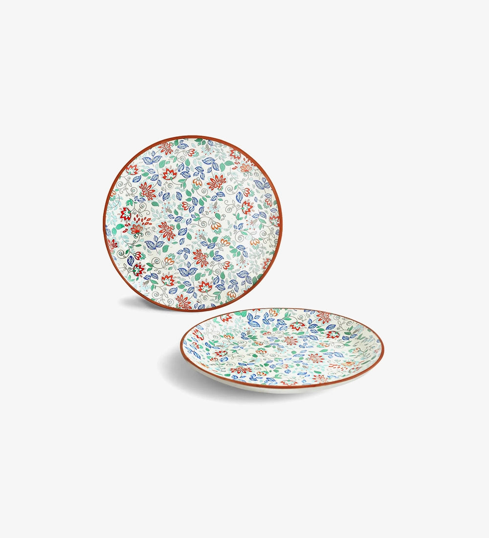 Floral Print Ceramic Plate