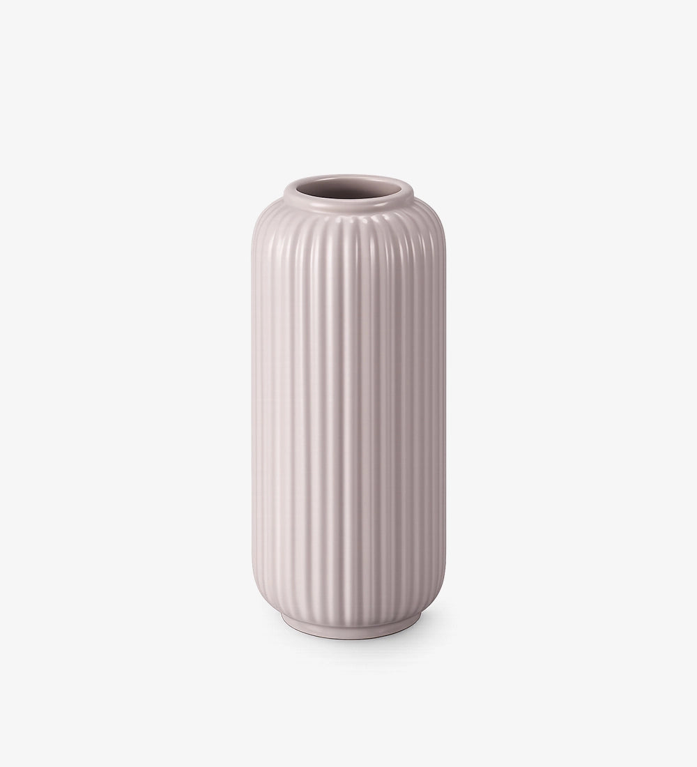 Ribbed Ceramic Flower Vase