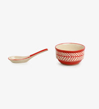 Striped Ceramic Spoon Bowl