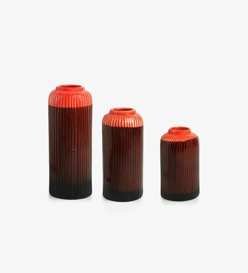 Set Of 3 Ceramic Table Vase
