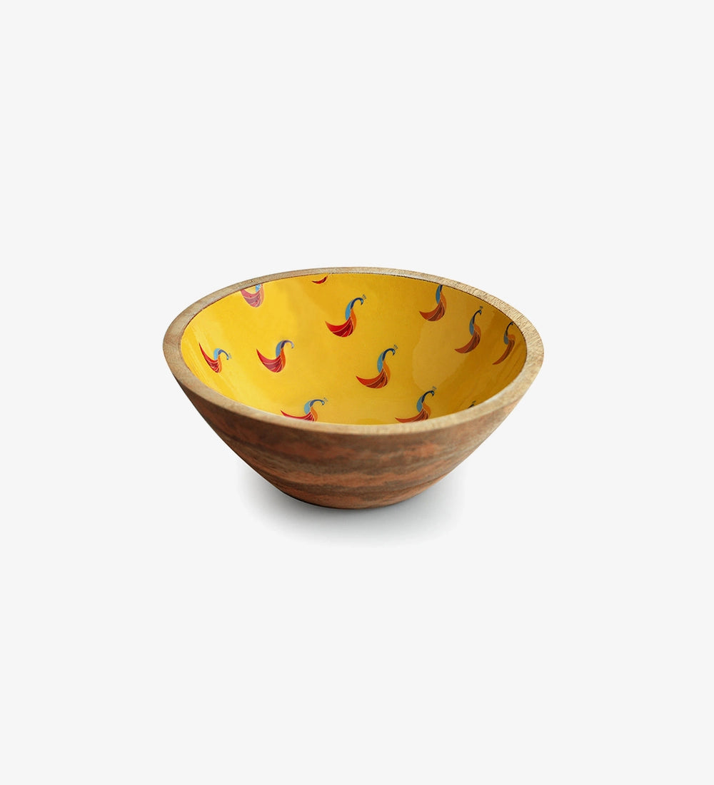 Vibrant Peacock Design Bowl