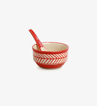 Striped Ceramic Spoon Bowl